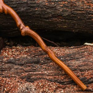 Royal Curved Wooden Walking Stick – Hand Carved Antique Style Cane for Collectors & Display