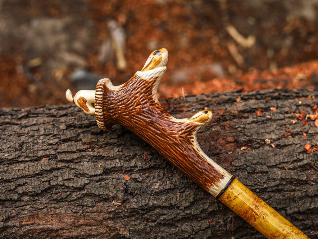 deer antler walking stick
