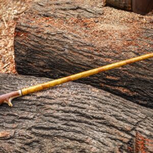 Handcrafted Wooden Walking Stick with Deer Antler Handle | Artisan Antler Grip Cane