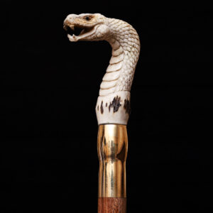 Handcrafted Wooden Walking Stick with Snake Handle – Serpent Carved Cane for Collectors, Nature Lovers & Symbolic Gifting