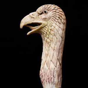 Carved Eagle Walking Stick – Handcrafted Wooden Cane with Majestic Eagle Head Handle for Collectors & Patriotic Gifting
