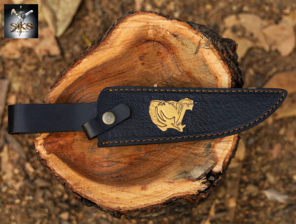 Golden Lion Antler Bowie Knife – Handcrafted Collector’s Edition by SKS Enterprises