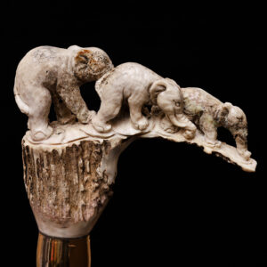Elephant-Carved-Walking-Stick