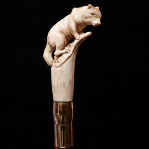 Handmade Wooden Walking Cane with Bear Handle – Rustic Animal Head Stick for Men, Collectors & Gifts